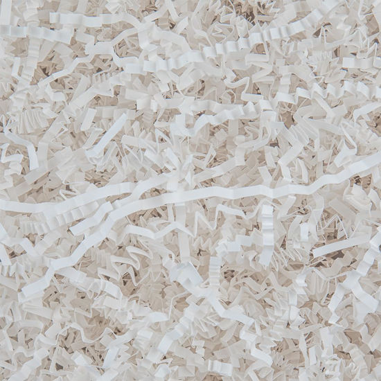 Picture of Caleihd Crinkle Cut Paper Shred Packing Grass Cushion Paper Streamer for Christmas Wedding Birthday Bridesmaid Engagement Craft Gift Boxes Bags Basket Filler Decoration 4.5oz White