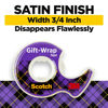 Picture of Scotch Gift Wrap Tape, Invisible, 0.75 in. x 600 in., 2 Dispensers/Pack