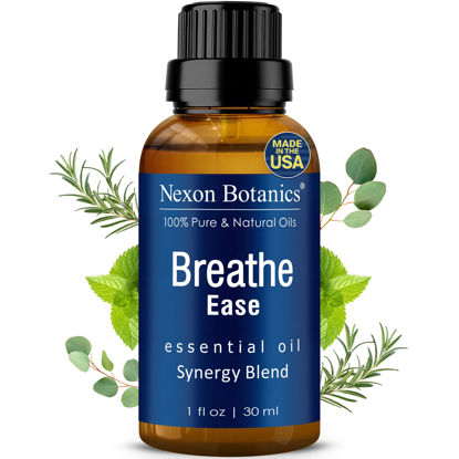 Picture of Breathe Essential Oil Blend 30 ml - Breath Easy Essential Oil Sinus Relief - Breathe Ease Essential Oils for Humidifier, Diffuser, Aromatherapy - Nexon Botanics
