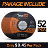 Picture of Truswe Cut Off Wheels 52 Pack,4 1/2 Inch,0.45 USD/Pack,Metal and Stainless Steel Cutting Wheel for Angle Grinder,Ultra Thin Cut-Off Wheel Cutting Disc (52 PCS 4-1/2 x .045 x 7/8 inch Cut Off Wheels)