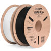 Picture of ELEGOO Rapid PLA Plus Filament 1.75mm Black & White 2KG, PLA+ 3D Printer Filament for 30-600 mm/s High Speed Printing, Dimensional Accuracy +/- 0.02 mm, 2 Pack 1kg Spool(2.2lbs)