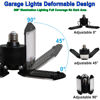 Picture of LED Garage Light, 80W 8000 Lumen LED Garage Ceiling Lights with 3 Adjustable Panels E26/E27 LED Shop Lights, 6500K Daylight Light Bulb Fixture LED Lights for Garage, Workshop, Attic, LED Bay Light