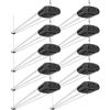 Picture of Bbounder 10 Pack Linkable LED Utility Shop Light, 4400 LM, 6500K Cool Daylight, 4 FT Integrated Fixture for Garage, 40W Equivalent 250W, Surface + Suspension Mount, Black