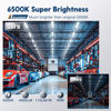 Picture of Bbounder 10 Pack Linkable LED Utility Shop Light, 4400 LM, 6500K Cool Daylight, 4 FT Integrated Fixture for Garage, 40W Equivalent 250W, Surface + Suspension Mount, Black