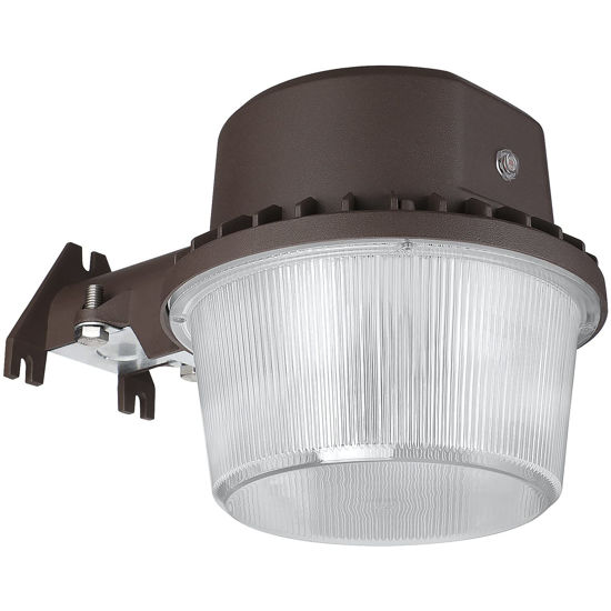 Picture of TORCHSTAR LED Barn Light, Dusk to Dawn Area Lights with Photocell, Outdoor Security Flood Lighting, ETL & FCC Listed, IP65 Waterproof, Aluminum Housing, 110-277V, Garage, Yard, 5000K Daylight, Bronze