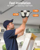 Picture of Adiding LED Garage Lights 2 Pack, Super Bright LED Shop Ceiling Lighting Fixture 20000 Lm with 6 Adjustable Panels Screw into E26 Bulb Socket for Basement Attic Barn Workshop Storage Utility Room