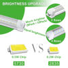 Picture of Skymoatled 8Pack 4FT LED Shop Light Garage Lights,50W 6000K 7500LM White Light,Hanging/Surface Mount,T8 4FT LED Tube Lights for Warehouse Workshop Basement,Linkable LED Shop Lights,Plug and Play