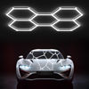 Picture of HYPERLITE Gen 2 Hexagon LED Lights: 168W 16800LM 5 Grids DIY Hexagon Led Lights, 6500K Ultra Bright, Easy Install, Durable Design for Garage, Car Detailing, Workshops, Exhibition Hall, Gym