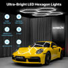 Picture of HYPERLITE Gen 2 Hexagon LED Lights: 168W 16800LM 5 Grids DIY Hexagon Led Lights, 6500K Ultra Bright, Easy Install, Durable Design for Garage, Car Detailing, Workshops, Exhibition Hall, Gym