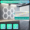 Picture of Litezone Hexagon Garage Lights 168W 20160LM, 5 Grids LED Garage Hexagon Lights, 6500K Super Bright Honeycomb Lights Ceiling for Garage, Warehouse, Car Detailing Shop, Exhibition Hall, Gym
