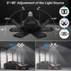 Picture of LED Garage Light 4 Pack , 200W 20000LM 6500K LED Shop Lights, LED Garage Ceiling Lights with 6+1 Adjustable Panels for Basement, Barn, Warehouse, Attic, Garage Lighting Support E26/E27 Socket
