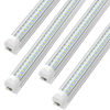 Picture of SHOPLED 8FT 72W 9360LM 6000K Cool White High Output Linkable T8 Tube Fixtures, V-Shaped, 8 Foot Lights for Garage, Warehouse, 4 Pack