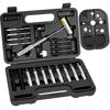 Picture of BESTNULE Punch Set, Pin Punches, Punch Tool, Roll Pin Punch Set, Made of High Quality Metal Material Including Punches and Hammer, Mechanical Repair Tool, with Organizer Storage Box (with Bench Block)