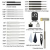 Picture of BESTNULE Punch Set, Pin Punches, Punch Tool, Roll Pin Punch Set, Made of High Quality Metal Material Including Punches and Hammer, Mechanical Repair Tool, with Organizer Storage Box (with Bench Block)