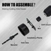 Picture of KATA Hole Saw Set 20PCS Hole Saw Kit with 3/4"-6"(19-152mm) 13PCS Saw Blades, 2 Mandrels, 3 Drill Bits, 1 Installation Plate, 1 Hex Key, Ideal for Soft Wood, Plywood, Drywall, PVC