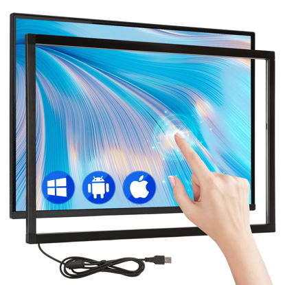 Picture of 32 Inch Infrared Touch Frame 20 Points IR Touch Screen Panel with USB Infrared Touch Screen Overlay Suitable for Touch Monitor TV Frame, Touch Whiteboard Digital Signage, Kiosks, Automation Retailers