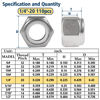 Picture of Vifmy 110 Pack 1/4"-20 Inch Lock Nuts,304 (A2-70) Stainless Steel Nylon Insert Locknuts,Standard Inch Thread Nylock Nuts