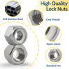 Picture of Vifmy 110 Pack 1/4"-20 Inch Lock Nuts,304 (A2-70) Stainless Steel Nylon Insert Locknuts,Standard Inch Thread Nylock Nuts