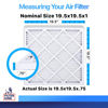 Picture of Filter King 19.5x19.5x1 Air Filter | 4-PACK | MERV 8 HVAC Pleated A/C Furnace Filters | MADE IN USA | Actual Size: 19.5 x 19.5 x .75"