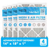 Picture of 14x18x1 Air Filter (4-PACK) | MERV 8 | MOAJ Advanced Dust Defense | BASED IN USA | Quality Pleated Replacement Air Filters for AC & Furnace Applications | Actual Dimensions: 13.70” x 17.70” x 0.75”