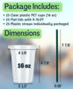 Picture of 16 oz Clear Plastic Cups with Lids and STRAWS, Disposable Drinking Cups for Cold Drinks, Iced Coffee, Milkshakes, Smoothies, 25 Sets