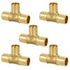 Picture of JUWO 1/2" PEX Tee, PEX Fitting for Plumbing Repairs, Sturdy and Durable Brass Crimp Fitting (5 Pack)
