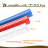 Picture of JUWO 1/2" PEX Tee, PEX Fitting for Plumbing Repairs, Sturdy and Durable Brass Crimp Fitting (5 Pack)