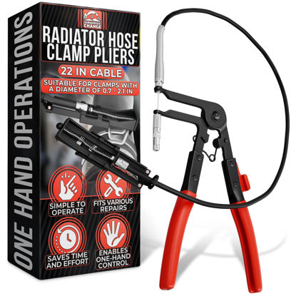 Picture of Radiator Hose Clamp Pliers Automotive - Radiator Hose Clamp Tool Spring Clamp Pliers Radiator Hose Clamps Pliers Tool Coolant Hose Clamp Pliers Hose Removal Tool - Radiator Hose Clamp Removal Tool
