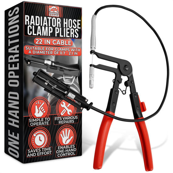 Picture of Radiator Hose Clamp Pliers Automotive - Radiator Hose Clamp Tool Spring Clamp Pliers Radiator Hose Clamps Pliers Tool Coolant Hose Clamp Pliers Hose Removal Tool - Radiator Hose Clamp Removal Tool