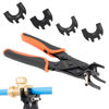 Picture of GIANNEER Push to Connect Removal Tool Disconnect Tongs Tool Plumbing Tools for 1/2”, 3/4”, 1” Push Fittings Pex Removal Tool Improved Version