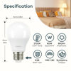 Picture of Linkind A19 LED Light Bulb, 60W Equivalent, 9W 2700K Soft White Light Bulbs, 800 Lumens Non-Dimmable LED Bulbs, E26 Standard Base, Energy Efficient UL Listed for Bedroom Home Office, 6 Packs