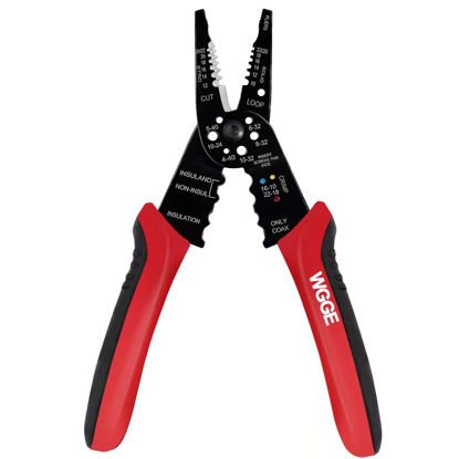 Picture of WGGE WG-015 Professional 8-inch Wire Stripper/wire crimping tool, Wire Cutter, Wire Crimper, Cable Stripper, Wiring Tools and Multi-Function Hand Tool.