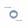 Picture of uxcell MR128-2RS Deep Groove Ball Bearings 8mm Inner Dia 12mm OD 3.5mm Bore Double Sealed Chrome Steel Blue Seal Z2 10pcs