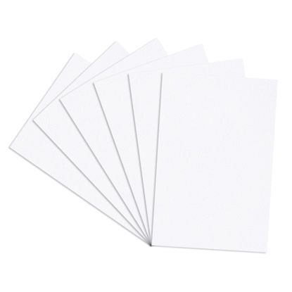 Picture of Kinlink White ABS Plastic Sheet 8" x 12"x 0.04" Flexible Moldable Impact Strength and High Tensile 1/25" Thick (1mm) Abs Sheet, Moldable Plastic DIY Materials for Home Decor and Handicrafts, 6 Pack