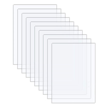 Picture of Langaelex 10 Pack of Acrylic Sheets 5x7-0.043" Thick Clear Extruded Plexiglass Sheets for Crafts, Picture Frame, Projects Display & DIY