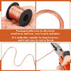 Picture of Therwen 100ft 24 Gauge Copper Wire for Gardening, Electroculture, Bonsai, Jewelry Making Beading DIY Craft Pure Bare Copper Wire Spool (0.019'' Diameter)