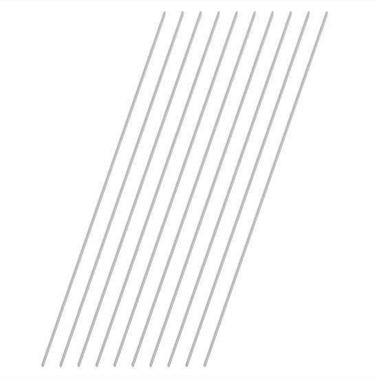 Picture of VictorsHome 1mm x 300mm 304 Stainless Steel Round Rod, Metal Solid Shaft Rods Lathe Bar Stock for DIY Crafts Model Car Helicopter Airplane 10pcs