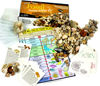 Picture of DANCING BEAR Fossil Collection Sorting Activity Kit with Over 100 Pcs (More Than 20 Different Fossil Varieties!), Educational ID Sheet, Color ID Cards, Bags, Magnifying Glass, and Shark Teeth