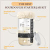 Picture of zunmial Sourdough Starter Jar, Sourdough Starter Kit with Date Marked Feeding Band, Thermometer, Cloth Cover & Metal Lid, Reusable Sourdough Bread Baking Supplies, Home Baking Supplies