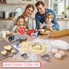Picture of Heart Cookie Cutter Set - 5 Pcs Heart Shaped Cookie Cutters for Valentines Day Holiday Birthday Party - Stainless Steel (4.21" 3.43" 2.64" 1.97" 1.18")