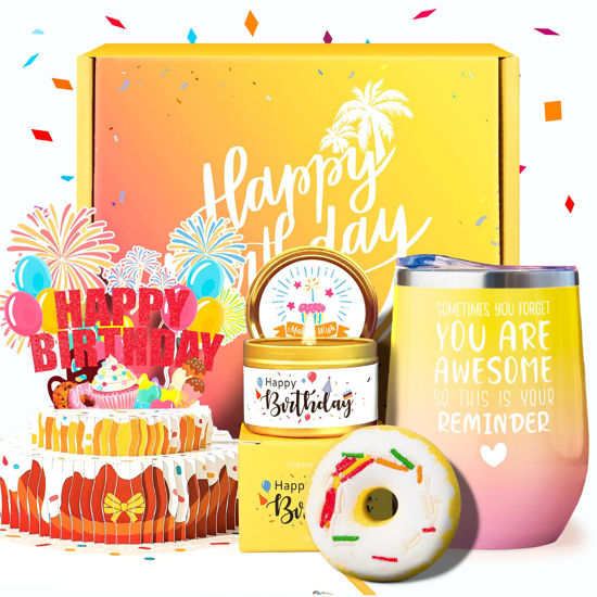 Picture of LUICONMO Birthday Gifts for Women, Happy Birthday Gifts for Women, Best Friend Birthday Gifts, Birthday Gifts Ideas Women Birthday Gifts Set Female Sister Mom Wife Her Girlfriend Coworker Bestie teen