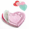 Picture of RIVCOIM Heart Doilies: Elegant Paper Doilies for Crafts and Valentines 4 inch - 100 Pcs of Paper Heart Doilies in Red, Pink, White, Blue (25 Each) - Perfect for Creative Decorations.