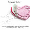 Picture of RIVCOIM Heart Doilies: Elegant Paper Doilies for Crafts and Valentines 4 inch - 100 Pcs of Paper Heart Doilies in Red, Pink, White, Blue (25 Each) - Perfect for Creative Decorations.