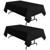 Picture of sancua 2 Pack Black Tablecloth 60 x 102 Inch, Rectangle 6 Feet Table Cloth - Stain and Wrinkle Resistant Washable Polyester Table Cover for Dining Table, Buffet Parties and Camping