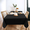 Picture of sancua 2 Pack Black Tablecloth 60 x 102 Inch, Rectangle 6 Feet Table Cloth - Stain and Wrinkle Resistant Washable Polyester Table Cover for Dining Table, Buffet Parties and Camping