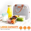 Picture of Lunch Bag for Women & Men Adult Insulated Lunch Box, Small Leakproof Cooler Food Lunch Containers Reusable High Capacity Lunch Tote Bags for Work, Travel, Outdoor (Grey)