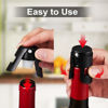 Picture of HYZ Champagne Stoppers 2Pack - Stainless Steel Sparkling Wine Bottle Stopper with Pure Silicone Air Tight Seal - Professional Wine Saver for Champagne，Prosecco and Cava (Black)