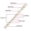 Picture of Glory Soprano Recorder Instrument for Beginner, German Fingering C Key Recorder Instrument,Beige