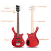 Picture of Ktaxon 4 String Electric Bass Guitar, 36-inch Bass Guitar Kit with Split single-coil Pickup, Rosewood Fretboard, Mahogany Body for Kids, Boy and Girl(Red)