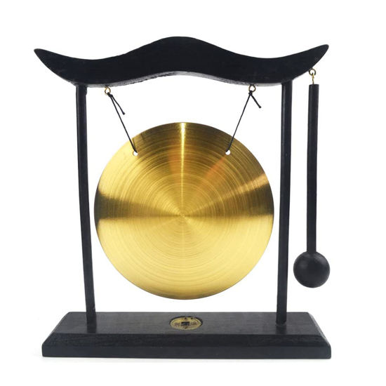 Picture of Hooshing Brass Feng Shui Gong Desktop Zen Art Home Decor Housewarming Blessing Gift